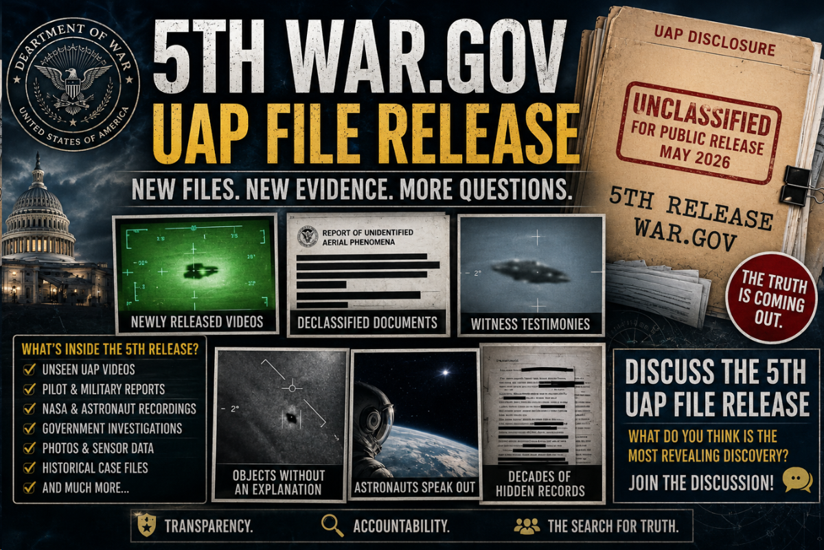 5th War.gov UAP File Release: New Videos, Military Reports & Declassified UFO Files